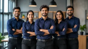 Custom corporate uniforms for employees by Being Champion