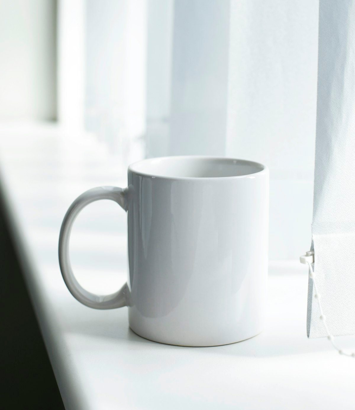 White ceramic mug for logo printing as corporate gift